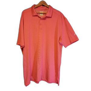 Callaway Opti-Dri Golf Polo Shirt Mens XXL Pink White Stripe Performance